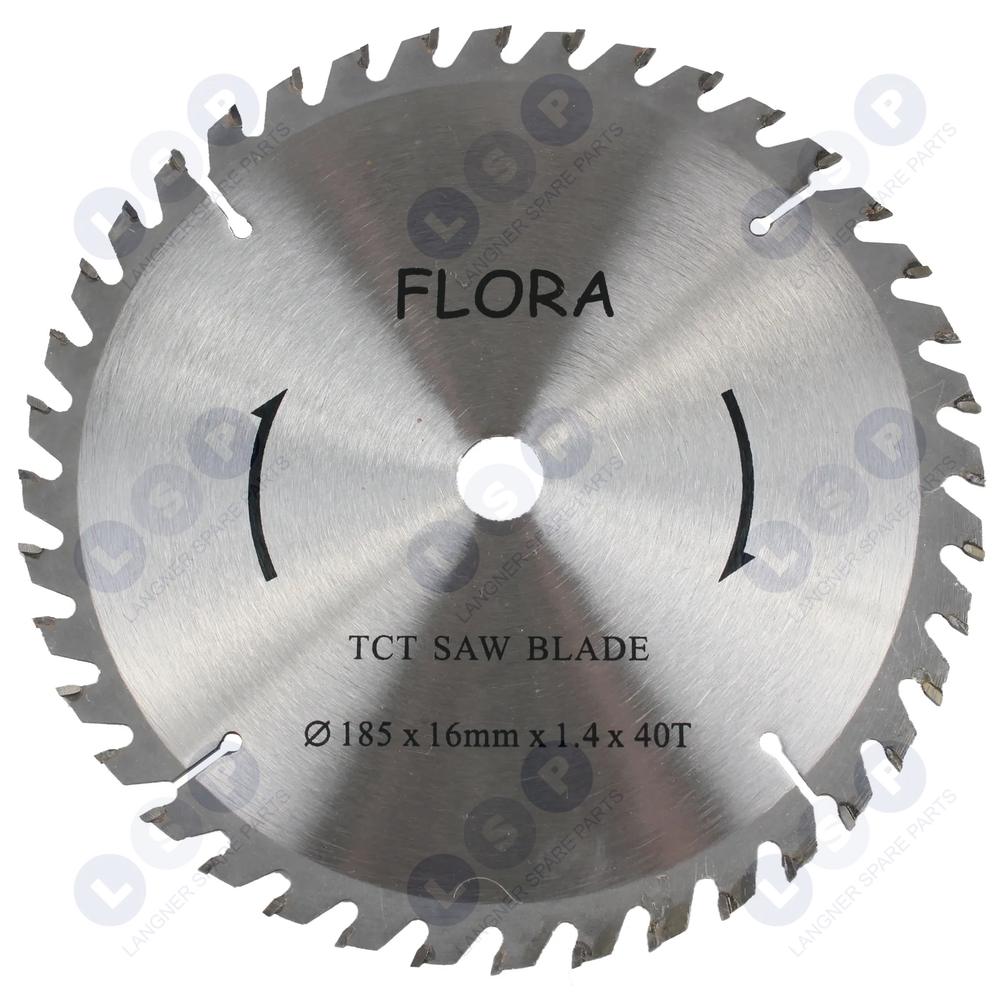 FLORA widia štít 185 x 16 mm x 1,4 x 40T